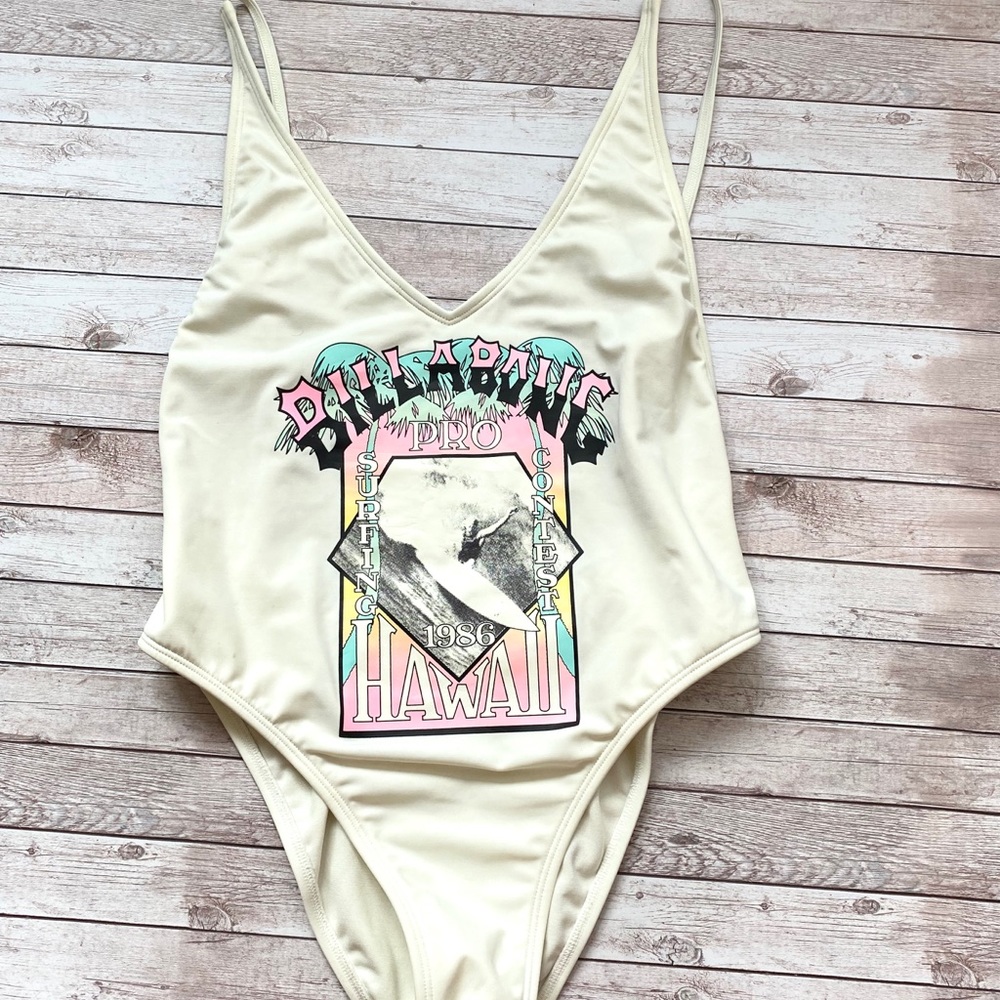 Billabong Reissue retro style swimsuit s cheeky